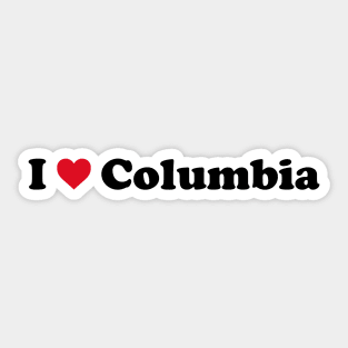 I Love Columbia Sticker